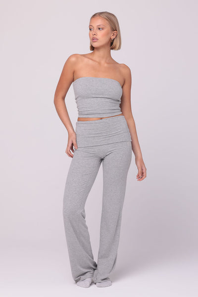 Lounge Yoga Pants Heather Grey – SASKI - Main Image